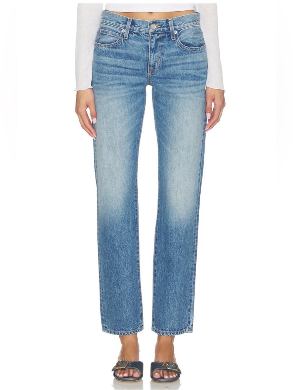 AGOLDE The Isabel Mid Rise Slim Fit Boyfriend Jeans Minimalist Casual Size 28